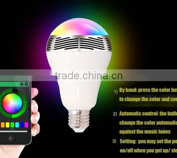 Full Color Spectrum LED Bulb Bluetooth Speaker With App System photo-5