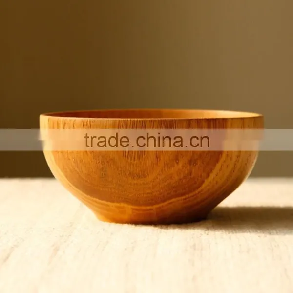 Hot Sale High Quality Bright Eco-friendly Lacquer Food Grade Pine Wooden Bowl