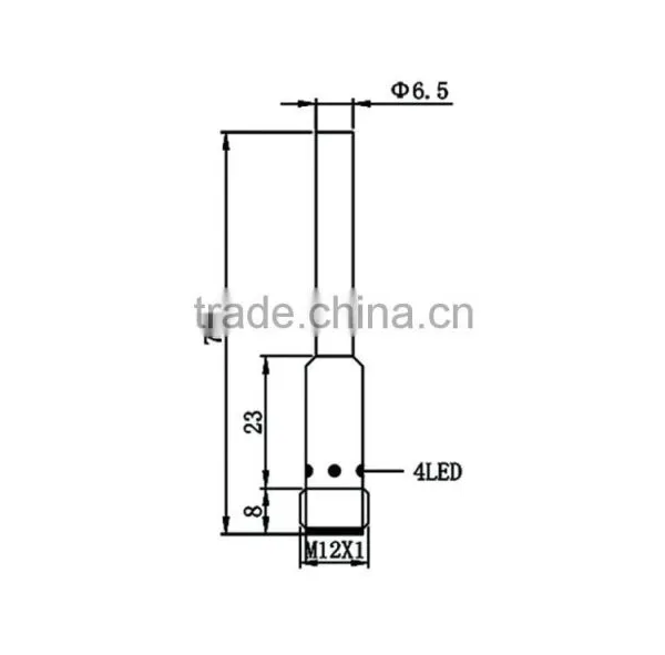 D6.5 M12 Plug Series Flush Standard Inductive Proximity Sensor photo-2