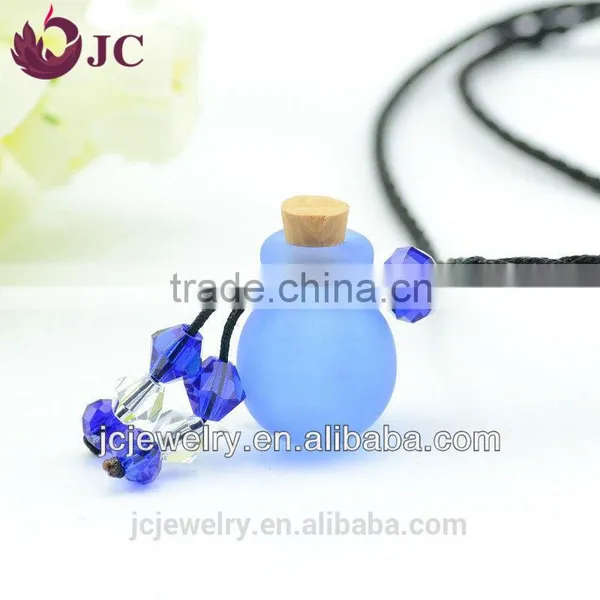 Jewelry Mini Glass Ball Bottle Perfume Essential Oil Pendant Necklace Wholesale photo-2