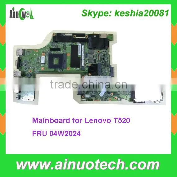 100% Brand New Laptop Mainboard for Lenovo T520 Laptop Motherboard FRU 04W2024 System Board CPU I7-3520UMA