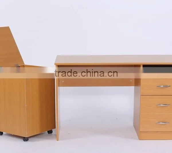 NOAHSION E1 Melamine Computer Table With Drawer And Storage Cabinet photo-2