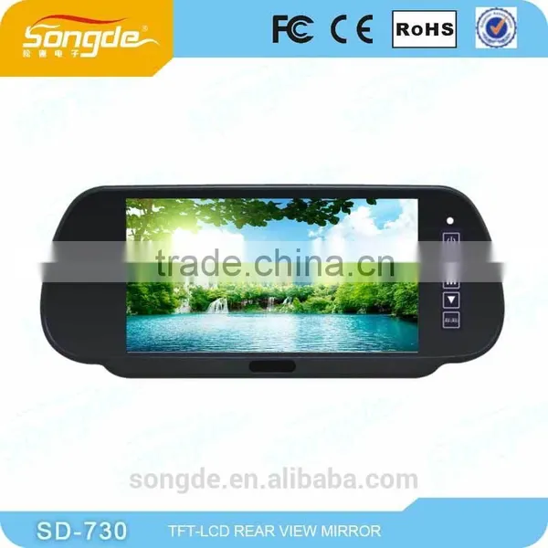 7"TFT LCD MP5 Car Rear View Mirror Monitor Auto Vehicle Parking Rearview Monitor SD/USB photo-3