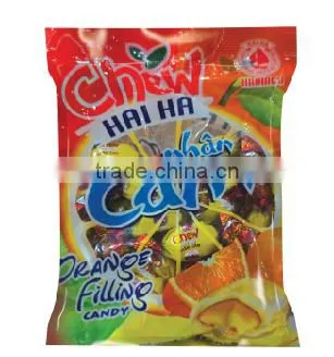 Orange Chewy Filling Candy Whosaler 250g