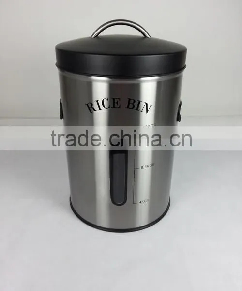 Stainless Steel Windowing Storage Jars With Difference Size photo-2