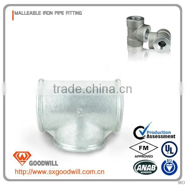 ASME B16.3 Galvanized Malleable Iron Pipe Tee photo-3