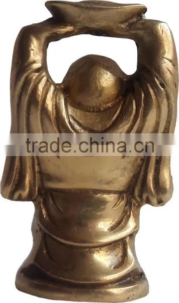 Brass Laughing Golden Buddha photo-2