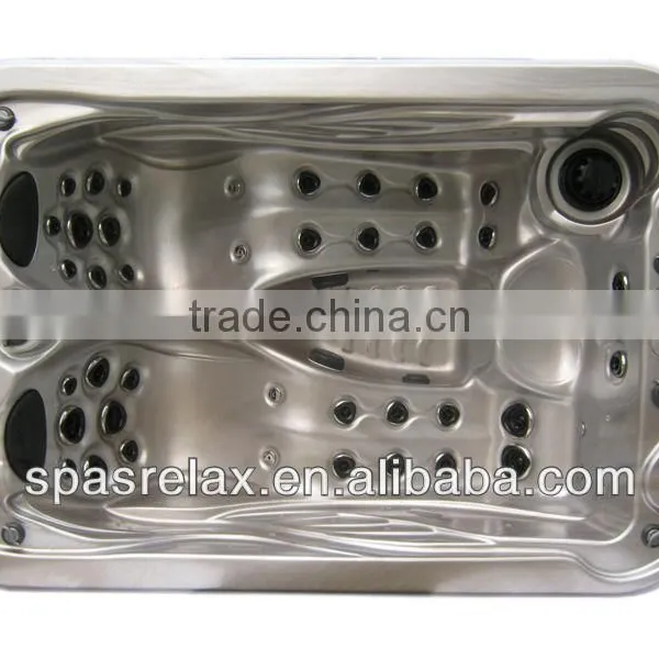 Factory Small Hot Bathtubs&whirlpool for 3 Person With 2 Lounge Seats Indoor Spa Bathtub for Family photo-5