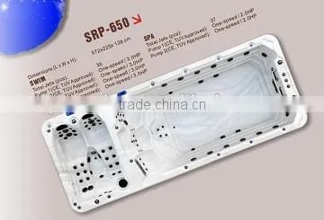 Wonderful Design Acrylic Outdoor Swimming Pool/swim Spa With Massage Area SRP-650 photo-5