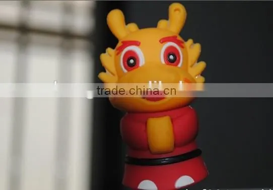 Wholesale PVC Soft Rubber Creative Usb Stick Cute Cartoon Dragon Zodiac Usb Sticker photo-3