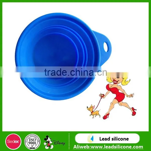 Collapsible Silicone Pet Dog Bowl,Silicone Foldable Pet Feeding Bowl photo-5