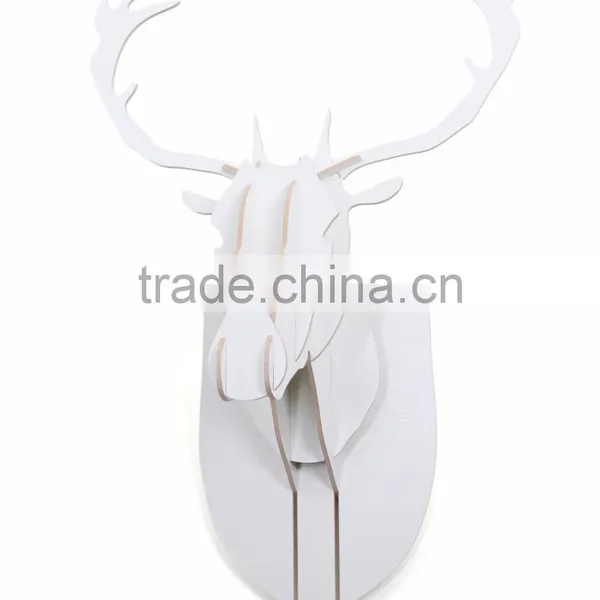 Indoor Wall Mounted Wooden Deer Head Decoration photo-4