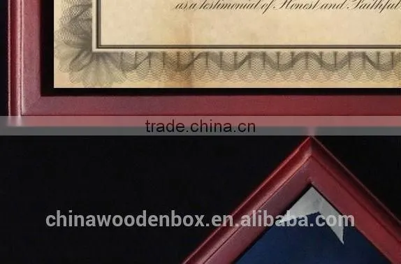 Customize High-grade Triangle Wooden Flag Box photo-6