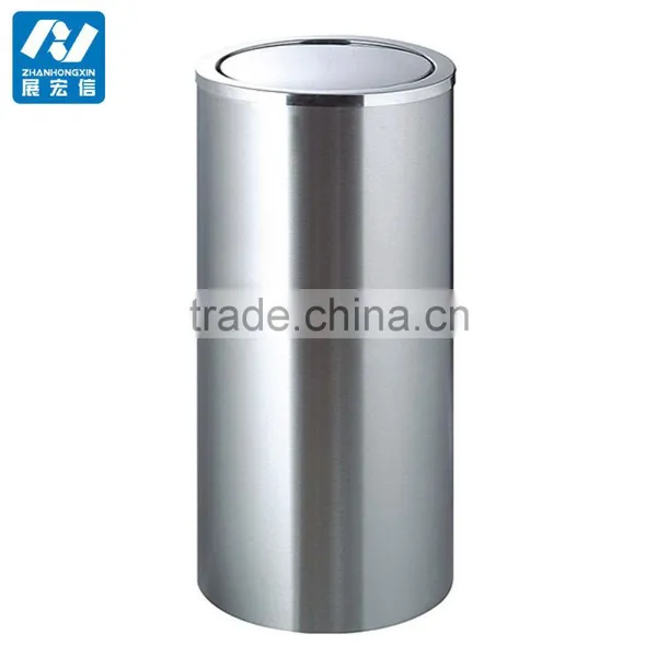 Outdoor Indoor Stainless Steel Metal Waste Bin photo-3