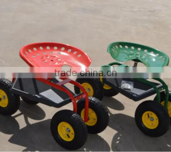 TC4501B Metal Seat Garden Work Seat Cart With Four Wheels TC4501B photo-4