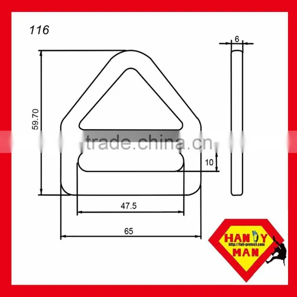 22kN Stamped Steel 45mm D Ring For Industrial Workplace photo-2