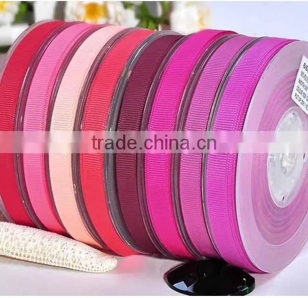 5mm Red Polyester Grosgrain Ribbon photo-3