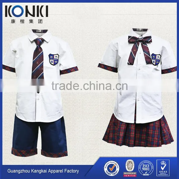 White School Uniforms Shirt Navy Short/skirt School Uniform Factory photo-3