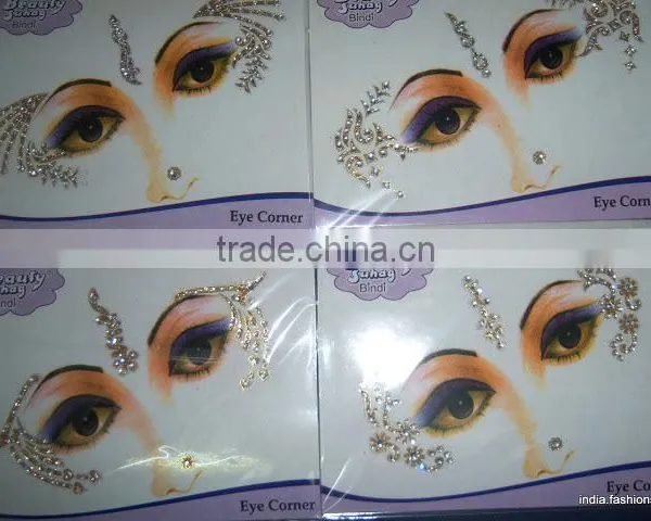 FACE BINDI Crystal Eye Corner TATTOO Sticker photo-2
