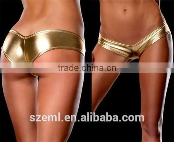 European Wholesale Mature Ladies Sexy Hot Patent Leather Pants Sexy Leather Lingerie photo-6