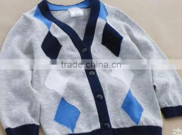 Juniors Cardigan Sweaters Children Boys Argyle Cardigan Sweater photo-2