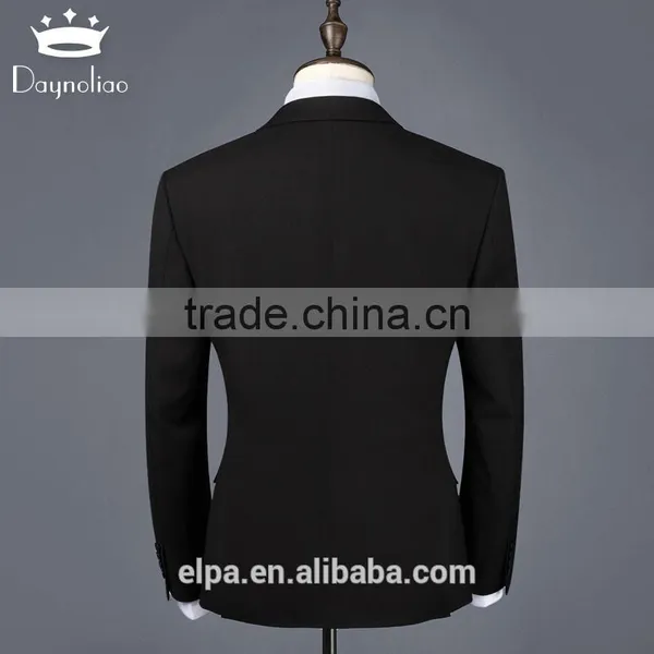 Daynoliao Black Offie Business Suits Intalia Style Suit for Men photo-3
