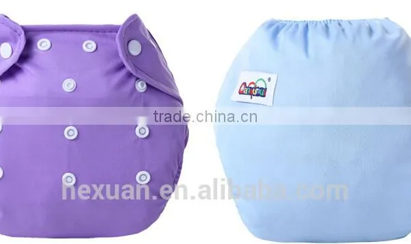 Plain Woven Color Snaps Bamboo Charcoal Inner Baby Cloth Nappy photo-2
