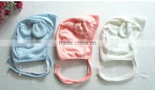 3 Colors In, Cute Rabbit Design, Baby Cotton Hat, Plain Cotton Baby Hats photo-6