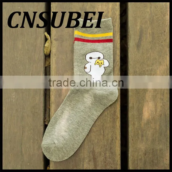 The New Style Autumn and Winter Cute Cartoon Baymax Cotton Men Socks photo-2