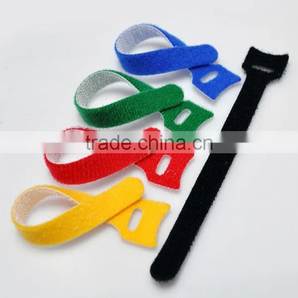 Quick Detach Wire Management Fasteners Hook & Loop Cable Tie