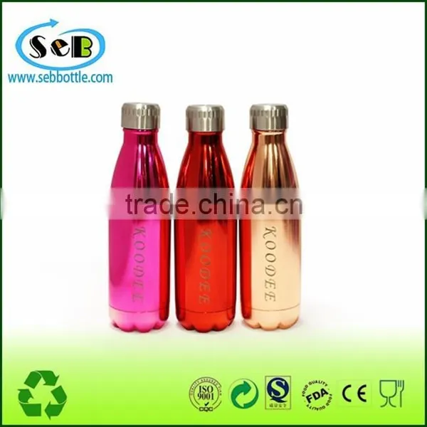 Best Selling Double Wall COLA Shaped Stainless Steel Vacuum Water Bottle photo-2