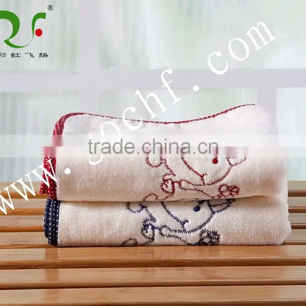 100% Cotton Custom Couple Cartoon Creative Embroidered Face Towels photo-4
