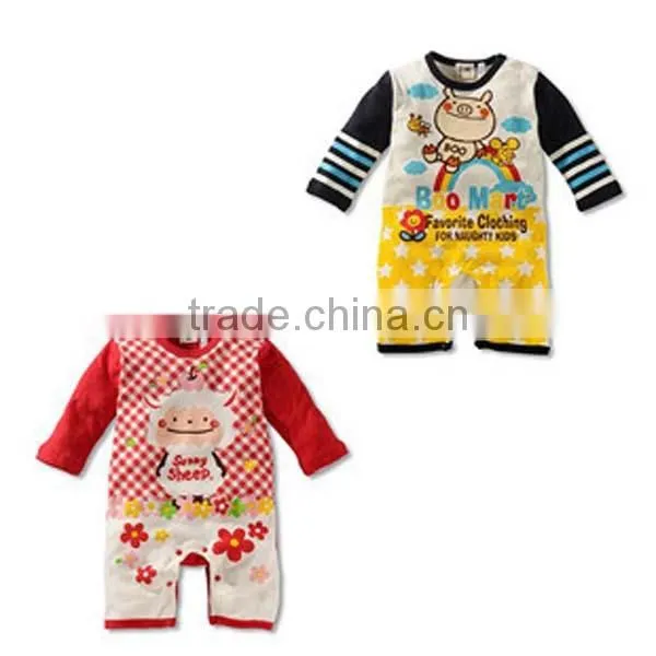 2016 Spring New Design Full Printed Cartoon Long Sleeve Baby Romper photo-3