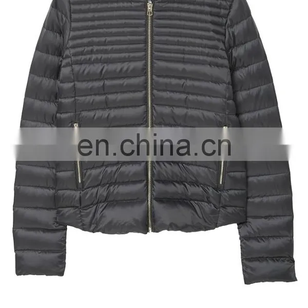 Factory OEM 100% Polyester Lightweight Quilted Women Down Jacket photo-2