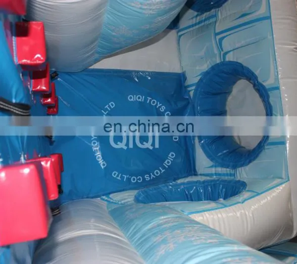 Winter Theme Three Part Obstacle Course Inflatable Bouncer With Slide photo-5