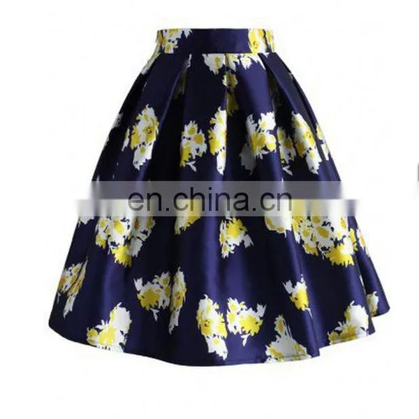 Hot Sale Satin Floral A-line Women Skirt photo-5