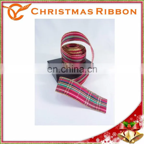 Varying The Width Of Each Stripe Tartan Plaid Christmas Nastro photo-4