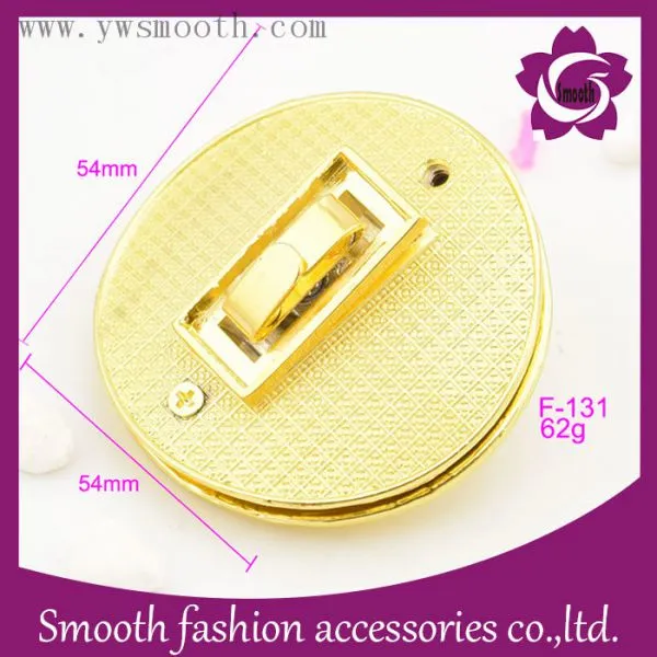 Metal Fashion Rotated Gold Plate Handbags Bag Lock Hardware Accessories photo-3