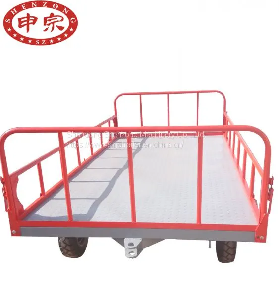 Turntable Solid Tire 2000kgs Airport Baggage Trailer for Sale photo-3