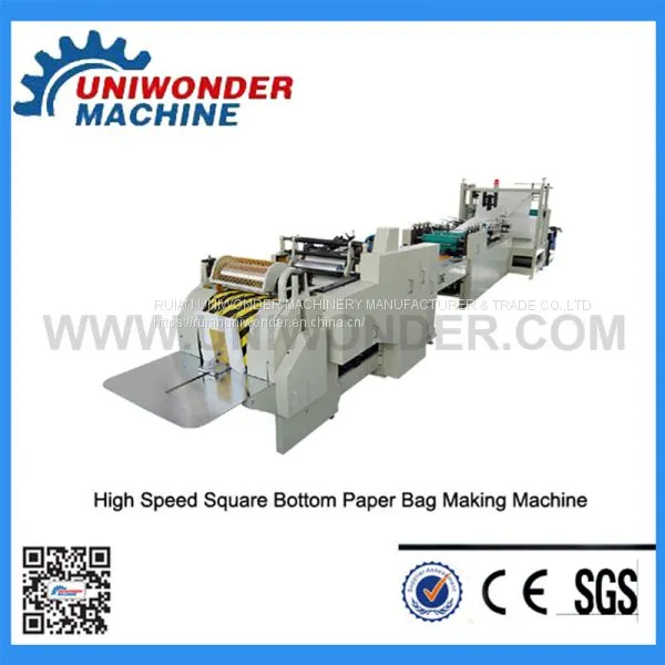 Fully Automatic Square Bottom Paper Bag Making Machine