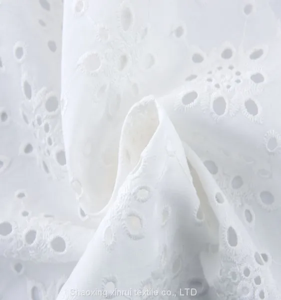 Plain Cotton Border Embroidered Lace Embroidery Fabric photo-2