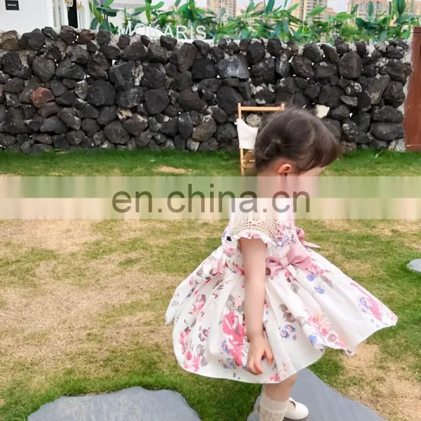 Summer Lolita Spanish Princess Dress Bow Print Sleeveless Ball Gown Vintage Birthday Easter Party Dress For Girl photo-5
