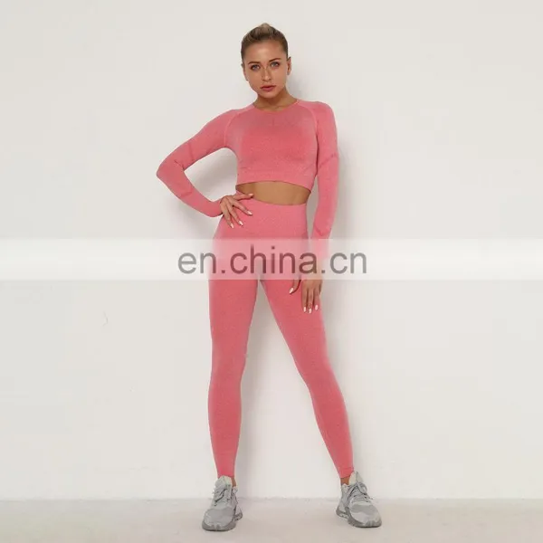 2020 High Quality Women Seamless Breathable Fitness Yoga Sets Ladies GYM Wear Yoga Set photo-4