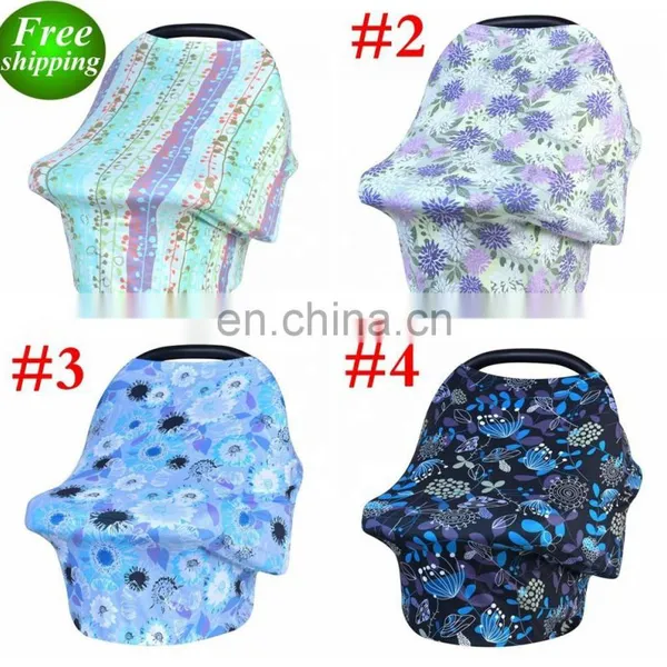 Hot Selling Printed Shopping Cart Car Seat Canopy Multi Use Breastfeeding Cover up Stroller Car Seat Baby Nursing Cover photo-4