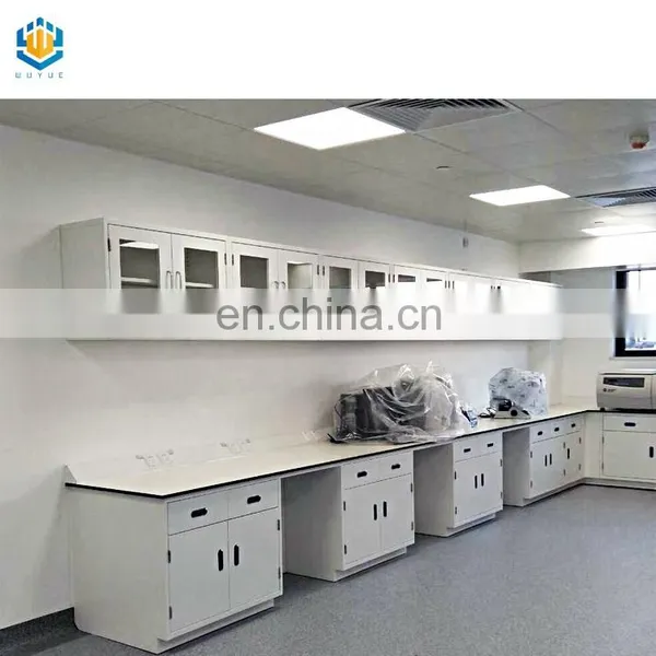 Chemistry Laboratory Table Metal Work Table Work Bench With Hanging Cabinets photo-4