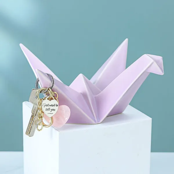 Different Size Multi-Color Paper Cranes Ceramic Decoration Nordic Style For Bedroom,Home Decor photo-3
