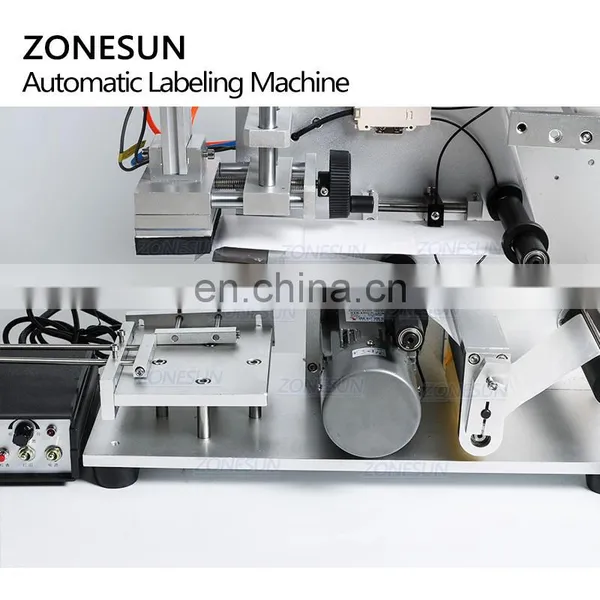 ZONESUN TB-60D Semi Automatic Plane Labeling Machine For Plastic Square Glass PET Metal Bottles photo-3