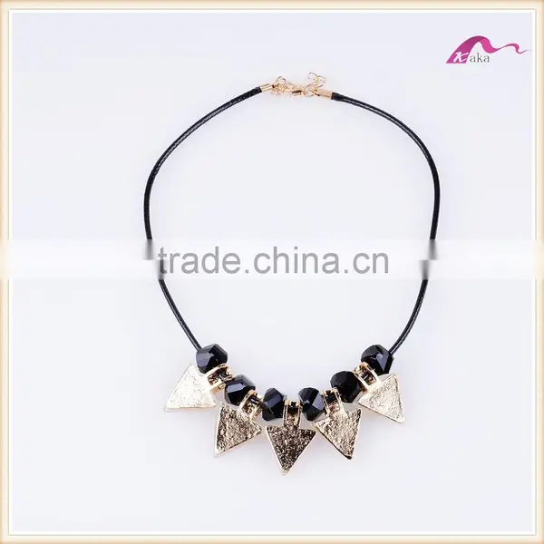 Hot Sale Fashion Jewelry Gold Plated Choker Necklace With Big Crystal photo-3