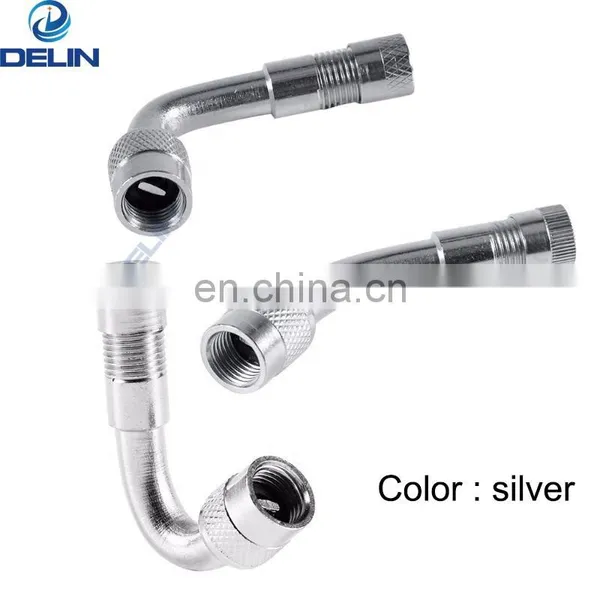 Tyre Valve Extension Adapter Brass Chrome Plated 45 90 135 Degree Angle Bent Extender for Schrader Tire Valve Stem