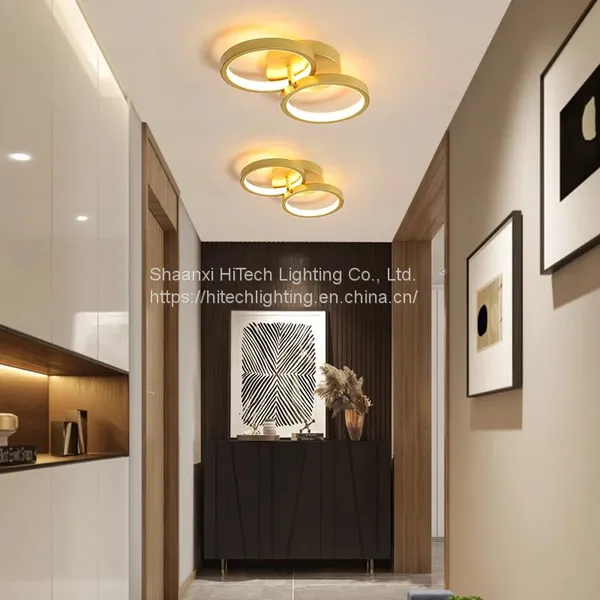 Golden Acrylic Aluminum Aisle Ceiling Lamp For Cloakroom Corridor Balcony Foyer Lighting Thin Lights Home Lustering Luminaire photo-3